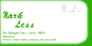 mark less business card